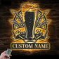 Custom Name Beer Bar Metal Wall Signs With RGB Led Light