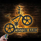 Custom Name Bicycle Racing Metal Wall Signs With RGB Led Light