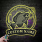 Custom Name Bluegill Fishing Fish Pole Metal Wall Signs With RGB Led Light
