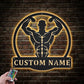 Custom Name Bodybuilding For Gym Room Weight Lifting Metal Wall Signs With RGB Led Light