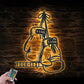 Custom Name Boxer Name Sign Home Decor Gym Room Metal Wall Signs With RGB Led Light