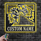 Custom Name Chicken Farm Name Sign Decoration For Room, Metal Wall Signs With RGB Led Light