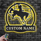 Custom Name  Cowgirl Name Sign Decoration For Room, Metal Wall Signs With RGB Led Light