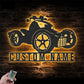Custom Name Dirt Bike Name Sign Home Three Wheel Motorcycle Decor. Metal Wall Signs With RGB Led Light