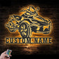 Custom Name Dirt Bike Name Sign Home Three Wheel, Metal Wall Signs With RGB Led Light