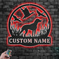 Custom Name Dog Hunter Name Sign Decoration For Room, Metal Wall Signs With RGB Led Light