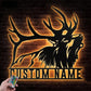 Custom Name ELK Deer Head Metal Wall Signs With RGB Led Light