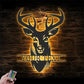 Custom Name ELK Deer Hunting, Metal Wall Signs With RGB Led Light