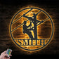 Custom Name Electrician Decoration Metal Wall Signs With RGB Led Light