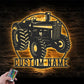 Custom Name Farm Tractor Name Sign Home Decor Farm Truck, Metal Wall Signs With RGB Led Light