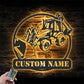 Custom Name Farm Tractor Name Sign Home Decor Farm Truck, Metal Wall Signs With RGB Led Light