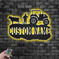 Custom Name Farmer Name Sign Decoration For Room, Metal Wall Signs With RGB Led Light