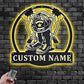 Custom Name Firefighter Name Sign Metal Wall Signs With RGB Led Light