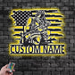 Custom Name Fireman Name Sign Decoration For Room, Metal Wall Signs With RGB Led Light