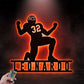 Custom Name Football Player, Metal Wall Signs With RGB Led Light