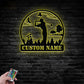 Custom Name Golfer Golf Club Decoration Man Cave Golf, Metal Wall Signs With RGB Led Light