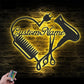 Custom Name Hair Stylist Name Sign Home Decor Hairdresser, Metal Wall Signs With RGB Led Light