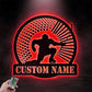 Custom Name Hockey LED Metal Art Sign, Metal Wall Signs With RGB Led Light