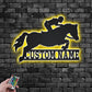 Custom Name Horse Jumping Name Sign Decoration For Room, Metal Wall Signs With RGB Led Light