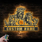 Custom Name Horse Livestock Name Sign Home Decor Horse Barn, Metal Wall Signs With RGB Led Light