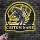 Custom Name Horseman Name Sign Decoration For Room, Metal Wall Signs With RGB Led Light