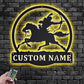 Custom Name Indian Riding Name Sign Decoration For Room, Metal Wall Signs With RGB Led Light