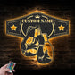 Custom Name King Boxer Belt Name Sign Home Decor Gym Room, Metal Wall Signs With RGB Led Light