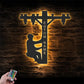 Custom Name Lineman Electrician Metal Wall Signs With RGB Led Light