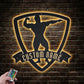 Custom Name Male Bodybuilder For Fitness Wall Art, Gym Room WeightLifting Metal Wall Signs With RGB Led Light