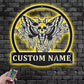 Custom Name Moth Skull Name Sign Decoration For Room, Metal Wall Signs With RGB Led Light