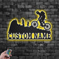 Custom Name Mountain Bike Name Sign Decoration For Room, Metal Wall Signs With RGB Led Light