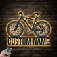 Custom Name Mountain Bike Sport Metal Wall Signs With RGB Led Light