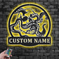 Custom Name Octopus Name Sign Decoration For Room, Metal Wall Signs With RGB Led Light