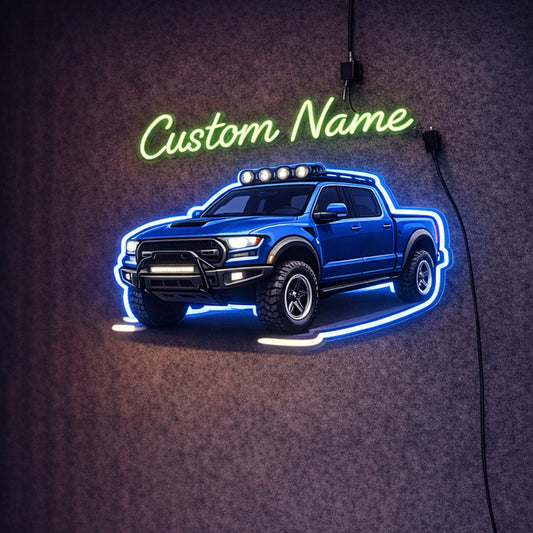 Custom Name Off-Road Truck LED Neon Sign – Personalized 4x4 Wall Light