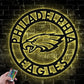Custom Name Philadelphia Football Decor For Living Room, Metal Wall Signs With RGB Led Light