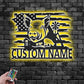 Custom Name Pig Farm Name Sign Decoration For Room, Metal Wall Signs With RGB Led Light