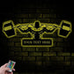 Custom Name Powerlifting Fitness Home Decoration, Gym Home, Metal Wall Signs With RGB Led Light
