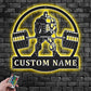 Custom Name Powerlifting Name Sign Decoration For Room, Metal Wall Signs With RGB Led Light