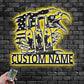 Custom Name Soldier Name Sign Decoration For Room, Metal Wall Signs With RGB Led Light
