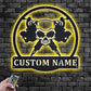 Custom Name Tattoo Artist Name Sign Decoration For Room, Metal Wall Signs With RGB Led Light