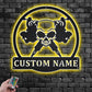 Custom Name Tattoo Artist Room Metal Wall Signs With RGB Led Light