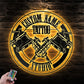 Custom Name Tattoo Studio Metal Wall Signs With RGB Led Light
