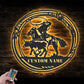 Custom Name Tie Down Roper Name Sign Home Decor, Metal Wall Signs With RGB Led Light