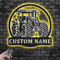 Custom Name Tractor Farm Name Sign Decoration For Room, Metal Wall Signs With RGB Led Light