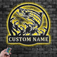 Custom Name Trout Fish Name Sign Decoration For Room, Metal Wall Signs With RGB Led Light