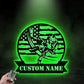 Custom Name USA Flag Hockey, Metal Wall Signs With RGB Led Light