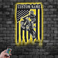 Custom Name US Dirt Bike Name Sign Decoration For Room Metal Wall Signs With RGB Led Light