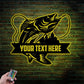 Custom Name Walleye Fishing Metal Wall Signs With RGB Led Light