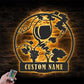 Custom Name Wine Bar Metal Wall Signs With RGB Led Light