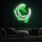Green Recycling Symbol Neon Sign – Eco-Friendly LED Wall Art